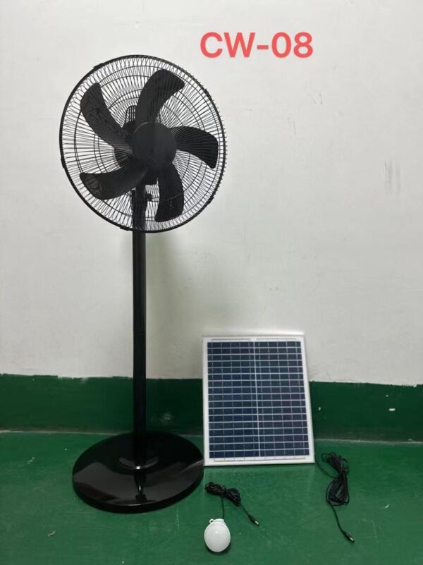 Standing solar fan