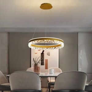Led round drop chandelier